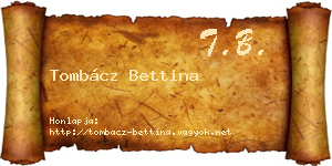 Tombácz Bettina névjegykártya